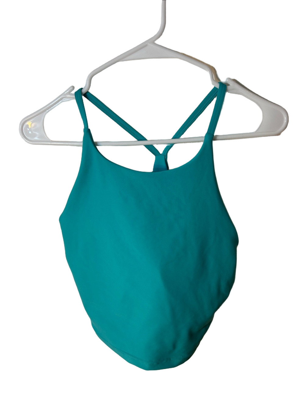 Old Navy Teal Light Support PowerSoft Longline Sports Bra size medium new